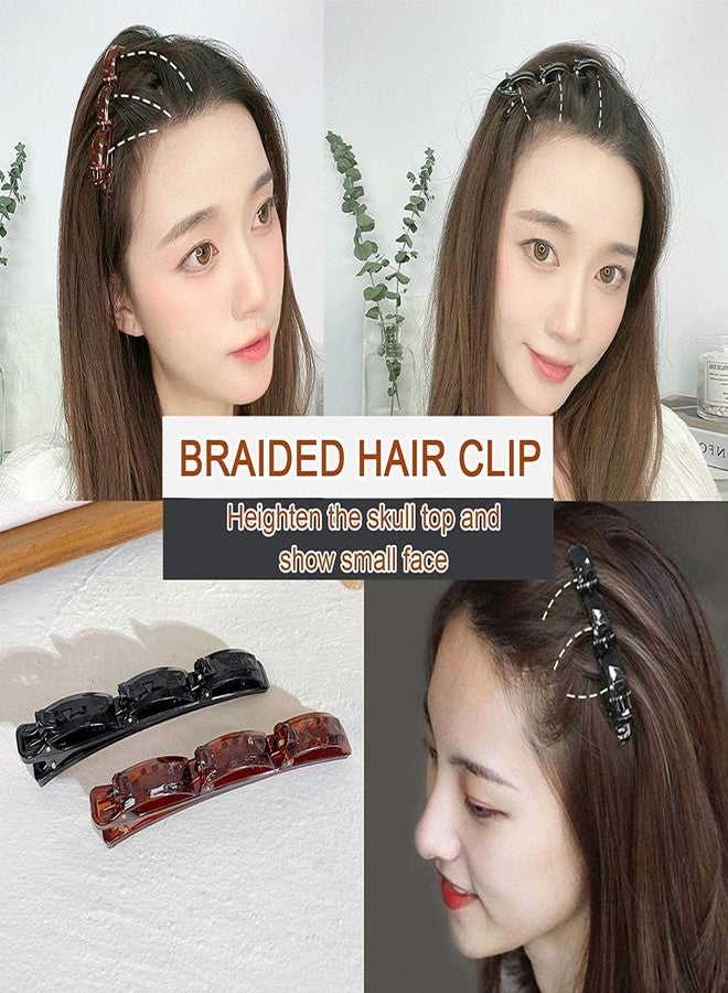 Weicoca 2 PCS French Braider Hair Tool, Double Layers Twist Band French Braider Hair Tool, Fashion Double Layer Band Twist Plait Clip, Front Hair Clips Hairpin Headband Beauty Tool - Image 3